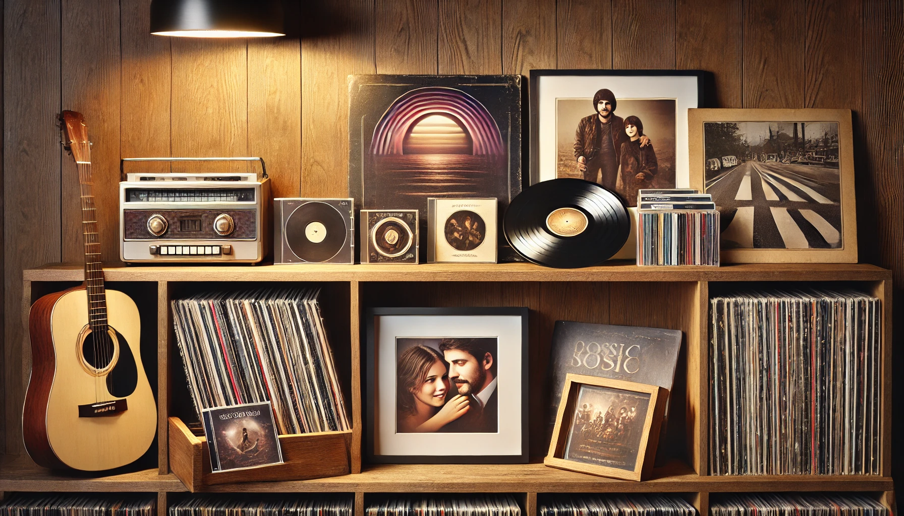 Collection de vinyles et CDs